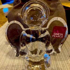 Simon Pearce Blown Glass Angel - new in box!